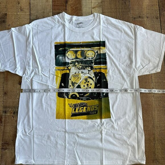 Hot Wheels Legends tour white graphic tshirt men's xxl NEW - Picture 6 of 7